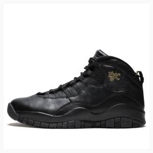 Air Jordan 10 Nike Retro NYC NYC Tênis de Basquete Masculino Pretas | JD-063QR