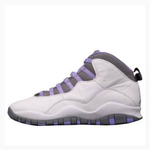 Air Jordan 10 Nike Retro Tênis de Basquete Feminino Branco Roxo | JD-620GM