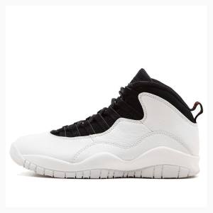 Air Jordan 10 Nike Retro Tênis de Basquete Masculino Branco Pretas | JD-783VF