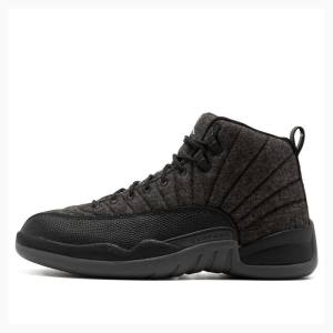 Air Jordan 12 Nike Retro Wool Tênis de Basquete Masculino Pretas | JD-982TI