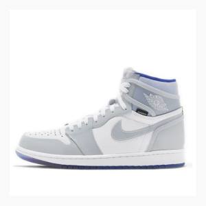 Air Jordan 1 Nike HI Zoom Air Racer Tênis de Basquete Masculino Branco Azuis | JD-039LF