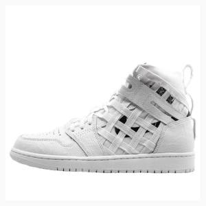 Air Jordan 1 Nike High Cargo 'Metallic Silver' Tênis de Basquete Masculino Branco | JD-697MP