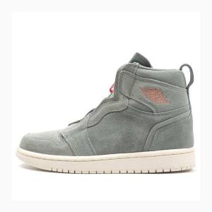 Air Jordan 1 Nike High Zip Mica Tênis de Basquete Feminino Verdes | JD-360OJ