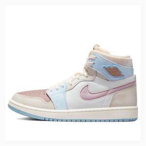 Air Jordan 1 Nike High Zoom Air CMFT Oxford Tênis de Basquete Feminino Rosa | JD-638CS