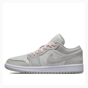 Air Jordan 1 Nike Low Algodão Fleece Tênis Feminino Cinzentas | JD-896KA