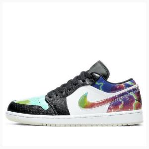 Air Jordan 1 Nike Low Galaxy Tênis Masculino Pretas Verdes Azuis | JD-824TC