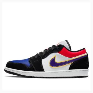 Air Jordan 1 Nike Low Lakers Top 3 Tênis Masculino Pretas Vermelhas | JD-745OR