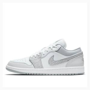 Air Jordan 1 Nike Low Premium 'Elephant Print' Smoke Elephant Tênis Masculino Cinzentas | JD-462FW