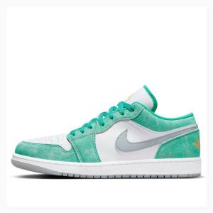 Air Jordan 1 Nike Low SE New Emerald Tênis Masculino Branco Verdes | JD-194QF