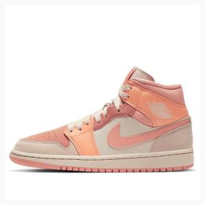 Air Jordan 1 Nike Medio Apricot (W) Tênis de Basquete Feminino Laranja | JD-954SA