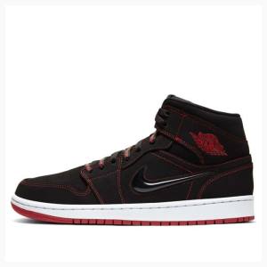 Air Jordan 1 Nike Medio Fearless – Gym Tênis de Basquete Masculino Pretas Vermelhas | JD-152CD