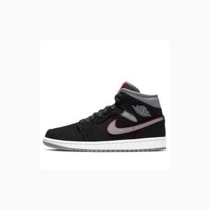 Air Jordan 1 Nike Medio Gym Tênis de Basquete Masculino Pretas Cinzentas Vermelhas | JD-950LI