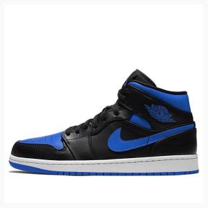 Air Jordan 1 Nike Medio Hyper Royal Tênis de Basquete Masculino Azuis Pretas | JD-146KJ