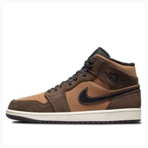 Air Jordan 1 Nike Medio SE Dark Chocolate Tênis de Basquete Masculino Marrom | JD-836UZ