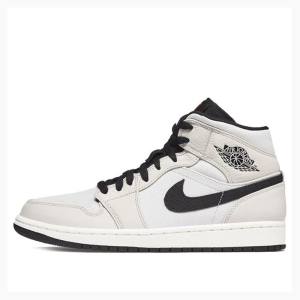 Air Jordan 1 Nike Medio SE Light Bone Tênis de Basquete Masculino Cinzentas Branco | JD-493BX