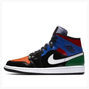 Air Jordan 1 Nike Medio SE Multi Envernizados Tênis de Basquete Feminino Multicoloridas | JD-975VJ