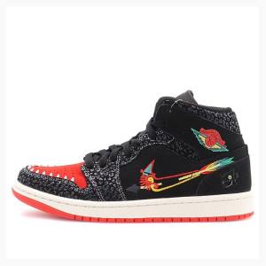 Air Jordan 1 Nike Medio SE Siempre Familia Tênis de Basquete Masculino Pretas Vermelhas | JD-291SM