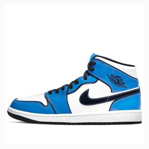 Air Jordan 1 Nike Medio SE Signal Tênis de Basquete Masculino Azuis | JD-043GF