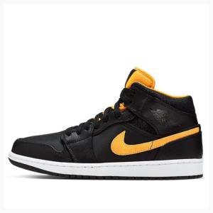 Air Jordan 1 Nike Medio SE Tênis de Basquete Masculino Pretas Douradas | JD-150DU