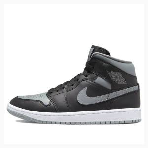 Air Jordan 1 Nike Medio Shadow Tênis de Basquete Feminino Pretas Cinzentas | JD-629RZ