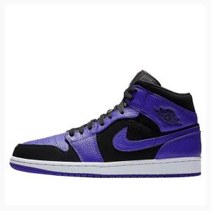 Air Jordan 1 Nike Medio Tênis de Basquete Masculino Pretas Roxo | JD-120LP