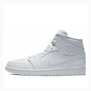 Air Jordan 1 Nike Medio Tênis de Basquete Masculino Branco | JD-429UT