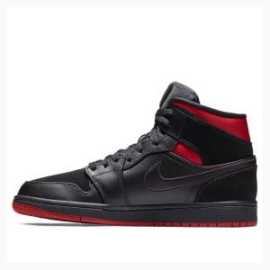 Air Jordan 1 Nike Medio Tênis de Basquete Masculino Pretas Vermelhas | JD-724ZJ