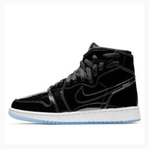 Air Jordan 1 Nike Rebel XX 'Black Envernizados' Tênis de Basquete Feminino Pretas | JD-812TG