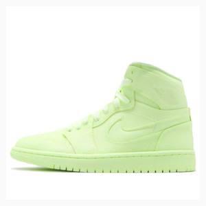 Air Jordan 1 Nike Retro HI PRM Barely Volt Tênis de Basquete Feminino Verdes | JD-643TA