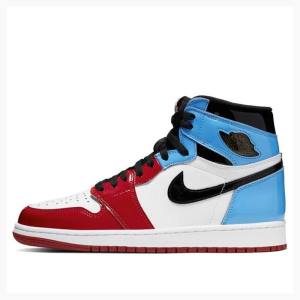 Air Jordan 1 Nike Retro High OG Fearless UNC Chicago Tênis de Basquete Masculino Branco Vermelhas Azuis | JD-098IR