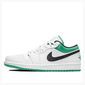 Air Jordan 1 Nike Retro Low Tênis Masculino Branco Verdes Pretas | JD-295MZ