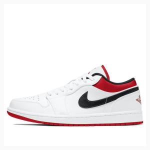 Air Jordan 1 Nike Retro Low Tênis Masculino Branco Vermelhas | JD-825GM