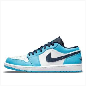 Air Jordan 1 Nike Retro Low UNC Tênis Masculino Branco Azuis | JD-721PH