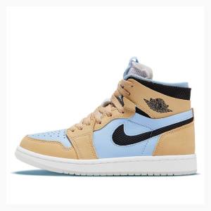 Air Jordan 1 Nike Zoom Air CMFT 'Sesame' Tênis de Basquete Feminino Azuis Bege | JD-172HV