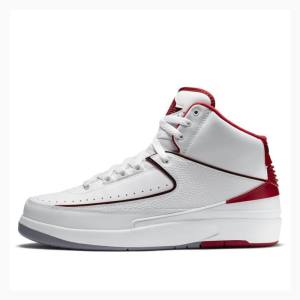 Air Jordan 2 Nike Retro Tênis de Basquete Masculino Branco Vermelhas | JD-674MN