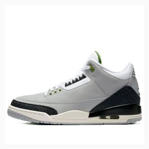 Air Jordan 3 Nike Retro Chlorophyll Tênis de Basquete Masculino Cinzentas Pretas | JD-207TQ