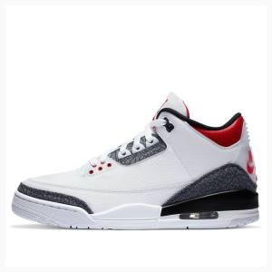 Air Jordan 3 Nike Retro SE Fire Red Tênis de Basquete Masculino Branco Pretas Vermelhas | JD-792DR