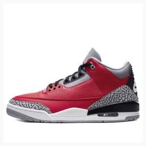 Air Jordan 3 Nike Retro SE Unite Fire Tênis de Basquete Masculino Vermelhas Cinzentas | JD-824PN