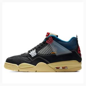 Air Jordan 4 Nike Retro Union Off Noir Tênis de Basquete Masculino Pretas Azuis | JD-237JU