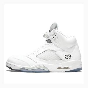 Air Jordan 5 Nike Retro Tênis de Basquete Masculino Branco | JD-634TK