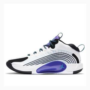 Air Jordan Nike Jumpman 2021 PF Tênis de Basquete Masculino Pretas Branco Roxo | JD-473DJ